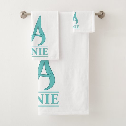 Een Monogrammus badkamerhanddoekset Bad Handdoek (Insitu)