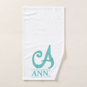 Een Monogrammus badkamerhanddoekset Bad Handdoek (Handdoek)