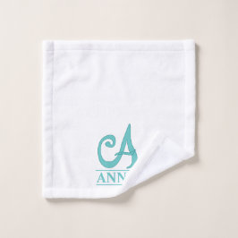 Een Monogrammus badkamerhanddoekset Bad Handdoek
