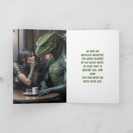 EEN MONSTER BREAK-UP / ECHTSCHEIDING KAART (Binnen)