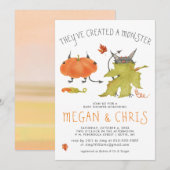 Een monster gecreëerd | Cute Monsters Baby Shower (Voorkant / Achterkant)