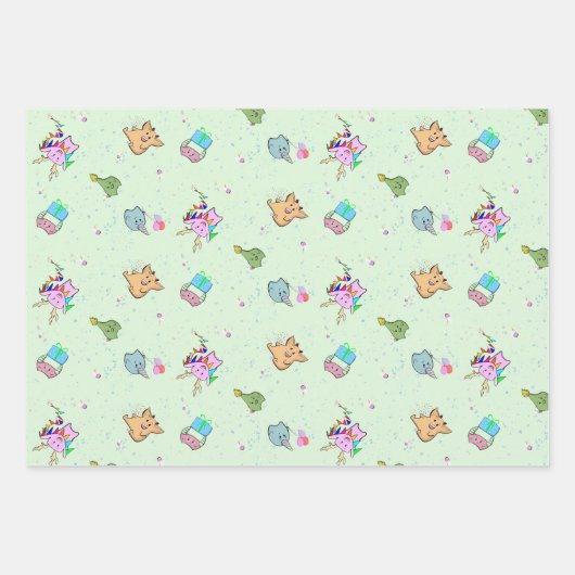 Een Monster Party Set Inpakpapier Vel (Voorkant 2)