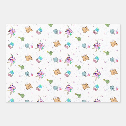 Een Monster Party Set Inpakpapier Vel (Voorkant)