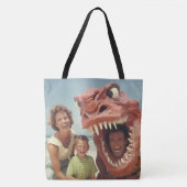 Een monsterdag op het strand tote bag (Voorkant)