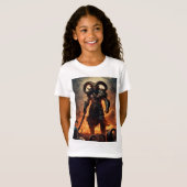 Een monsterkrijger met het hoofd van een ram 1 t-shirt (Voorkant volledig)