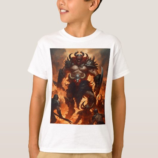 Een monsterkrijger met het hoofd van een ram 2 t-shirt (Voorkant)