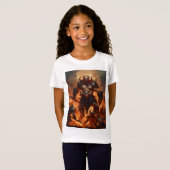 Een monsterkrijger met het hoofd van een ram 2 t-shirt (Voorkant volledig)