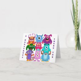 Een monsterlijke bedankt-kaart kaart