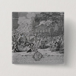 Een monument gewijd aan Posterity, 1720 Vierkante Button 5,1 Cm