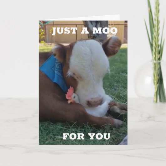 EEN MOO EN EEN WENS VOOR "UW GROTE DAG" KAART (Voorkant)