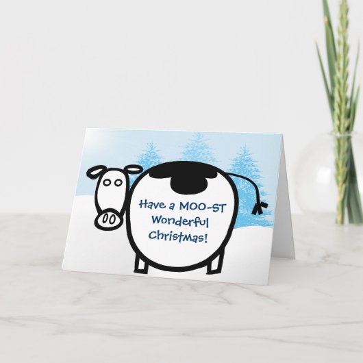 Een MOO-ST geweldige Kerstmis! Feestdagen Kaart (Voorkant)