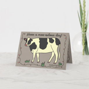 "Een Moo-velous Day!" Koe Wenskaart Kaart