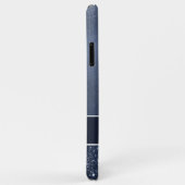 EEN MOODY-BLAUW, EDITABLE MONOGRAM Case-Mate iPhone CASE (Achterkant/rechts)