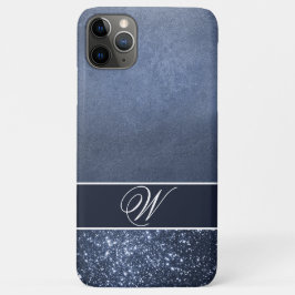 EEN MOODY-BLAUW, EDITABLE MONOGRAM Case-Mate iPhone CASE