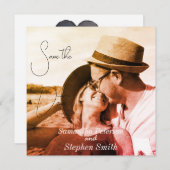 Een mooi afbeelding bespaart de datum save the date (Voorkant / Achterkant)