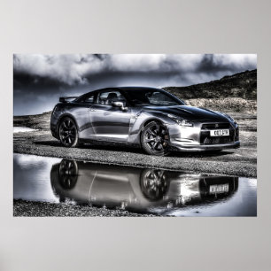 Een mooi afbeelding van een mooi stuk motor en poster