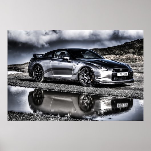 Een mooi afbeelding van een mooi stuk motor en poster (Voorkant)