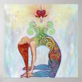 Een mooi afbeelding van een vrouw die mediteert poster (Voorkant)