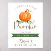 Een mooi Baby shower met pompoen Poster (Voorkant)