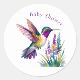 Een mooi begin: een Baby shower Ronde Sticker