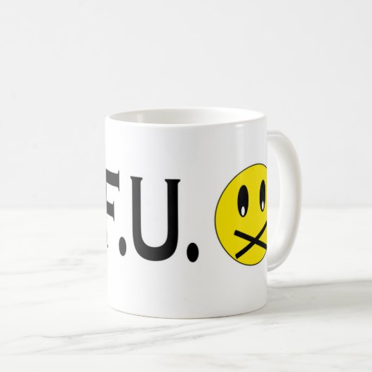 Een mooi bekertje met STFU Koffiemok (Voorkant rechts)