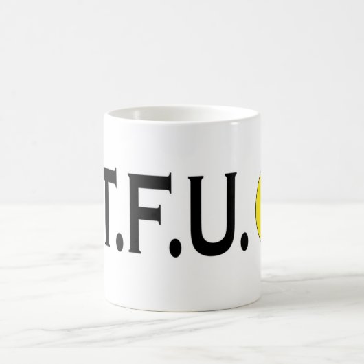 Een mooi bekertje met STFU Koffiemok (Center)