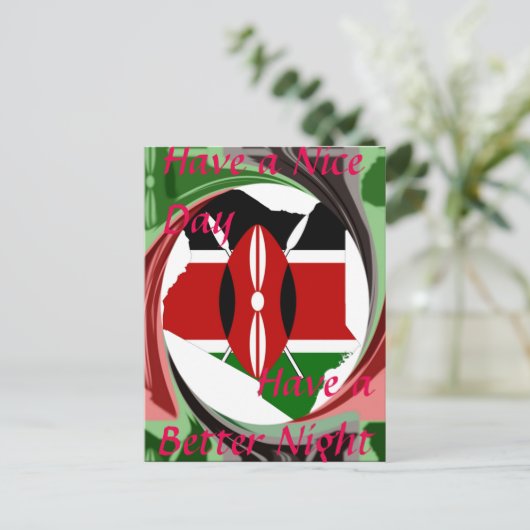 Een mooi Briefkaart voor Kenia Hakuna Matata (Staand voorkant)