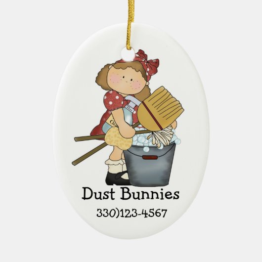 Een mooi CLEAN-thema Keramisch Ornament (Voorkant)