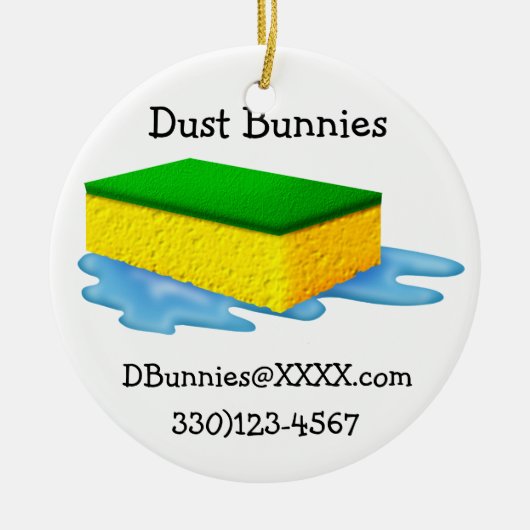 Een mooi CLEAN-thema Keramisch Ornament (Voorkant)