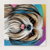 Een mooi en grappig shih tzu legpuzzel (Horizontaal)