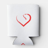 Een mooi hart blikjeskoeler (Achterkant)