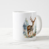 Een mooi hert in de winter kerst koffie Mok (Voorkant rechts)