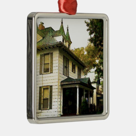 Een mooi huis metalen ornament (Rechts)