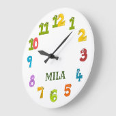Een mooi kinderhorloge met jouw naam erop grote klok (Hoek)