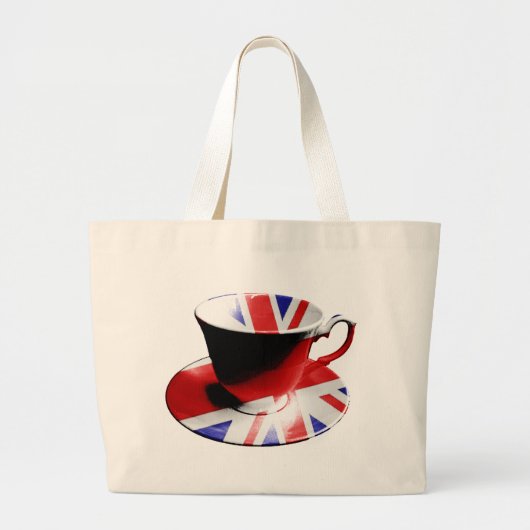 Een mooi kopje Engelse thee Grote Tote Bag (Voorkant)