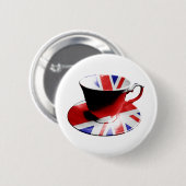 Een mooi kopje Engelse thee Ronde Button 5,7 Cm (Voorkant /achterkant)