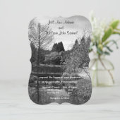 Een mooi meer tafereel voor een bruiloft kaart (Staand voorkant)