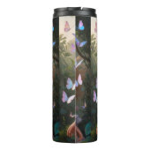 Een mooi meisje in een kleurrijk paradijs thermosbeker (Achterkant)