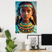 Een mooi meisje uit de Inca stammen Poster (Thuiskantoor)