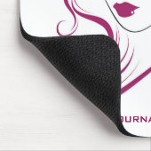 Een mooi meisjespictogram paars haar Hairstyling-m Muismat (Hoek)