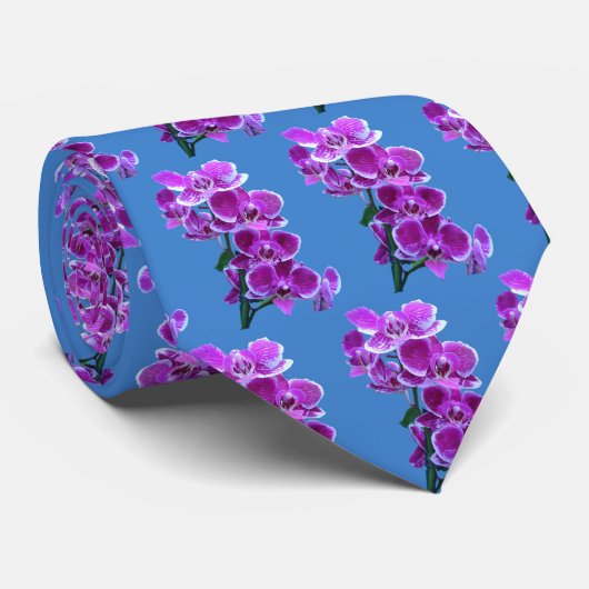Een mooi orchidee Stropdas! Stropdas (Opgerold)