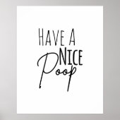 Een mooi Poster met een prettig poepje (Voorkant)