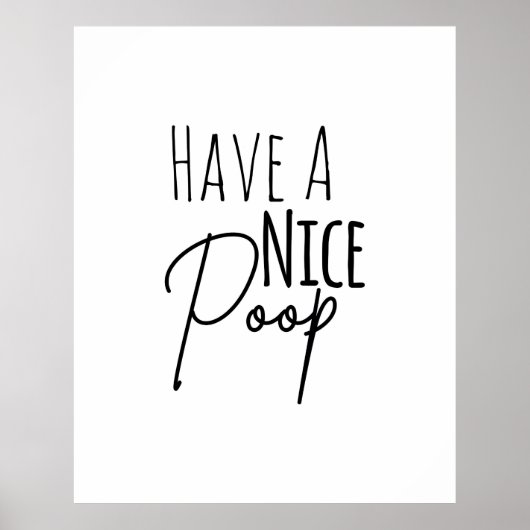Een mooi Poster met een prettig poepje (Voorkant)