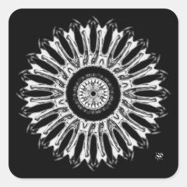 Een mooi rond ding v1 vierkante sticker