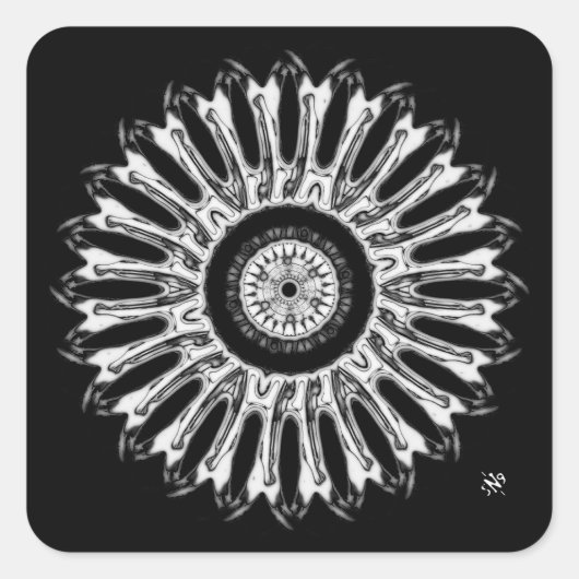 Een mooi rond ding v1 vierkante sticker (Voorkant)