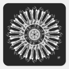 Een mooi rond ding v1a vierkante sticker