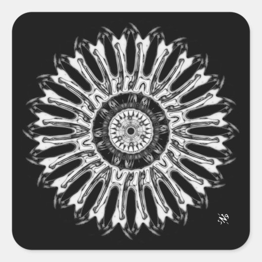Een mooi rond ding v1a vierkante sticker (Voorkant)