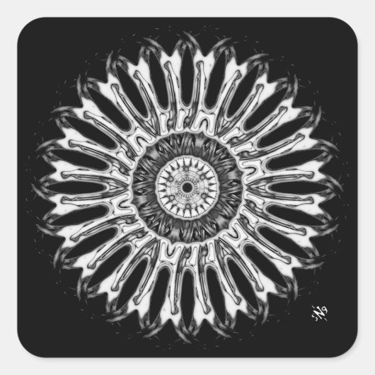 Een mooi rond ding v1b vierkante sticker (Voorkant)
