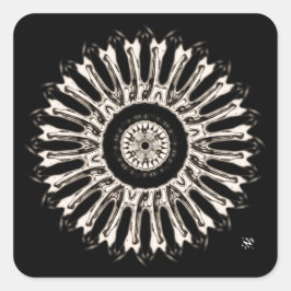 Een mooi rond ding v2 vierkante sticker