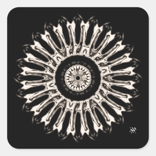 Een mooi rond ding v2 vierkante sticker (Voorkant)